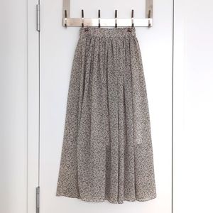 Oak + Fort mid length skirt with elastic band, one size (xs-m)